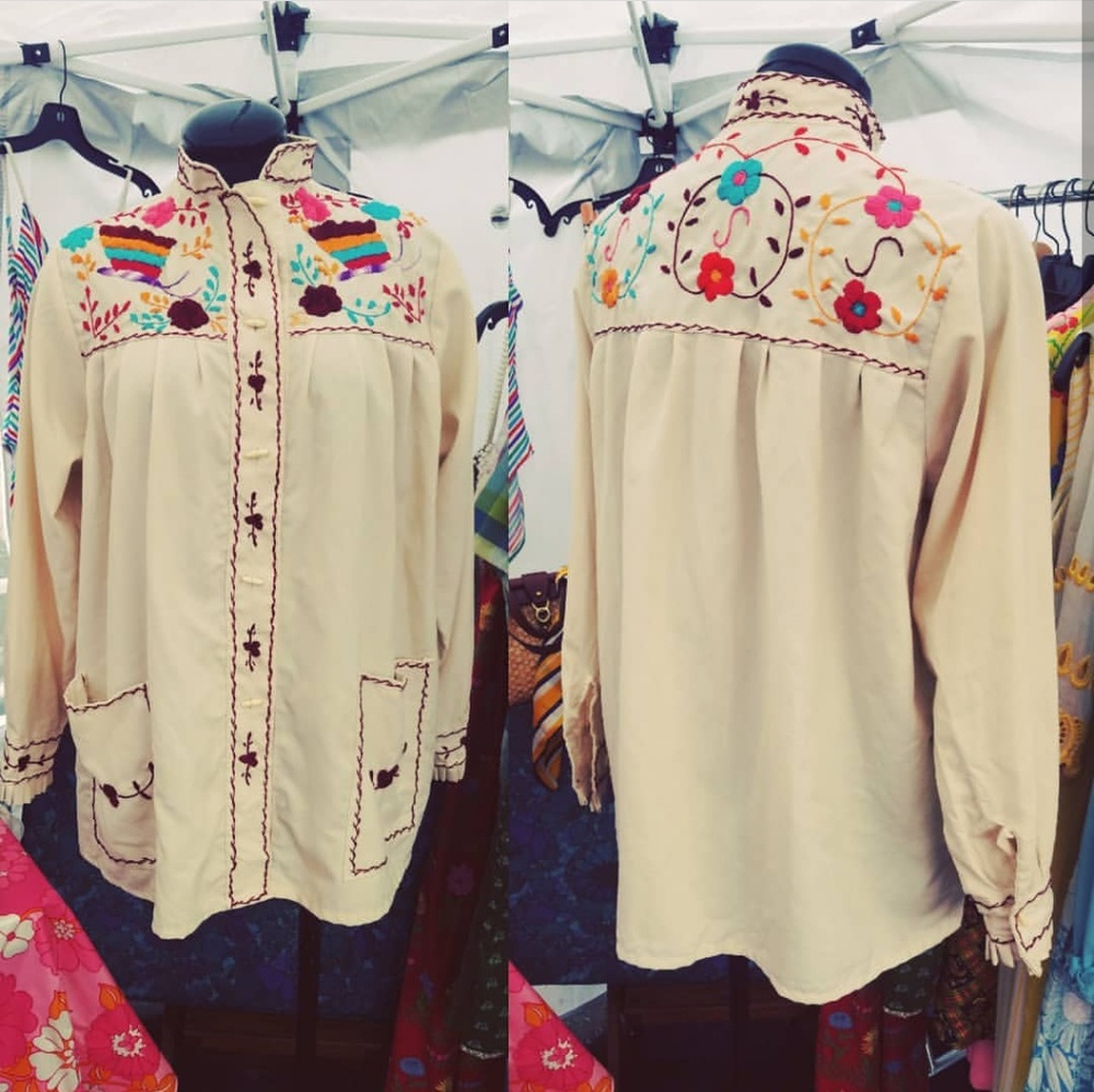 Vintage 1960/70's Embroidered Smock Top